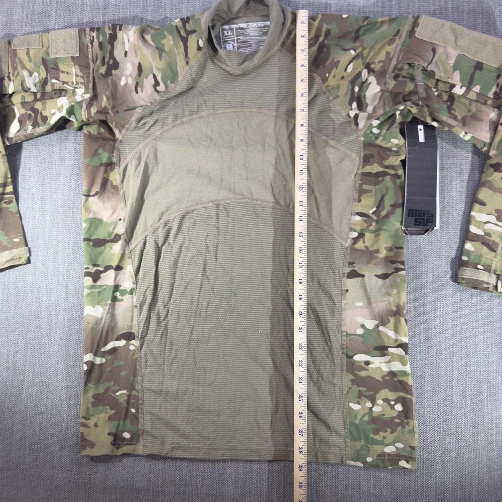 Massif Army Combat Shirt Mens XL Multicolor Camo Long Sleeve ACS Flame Resistant